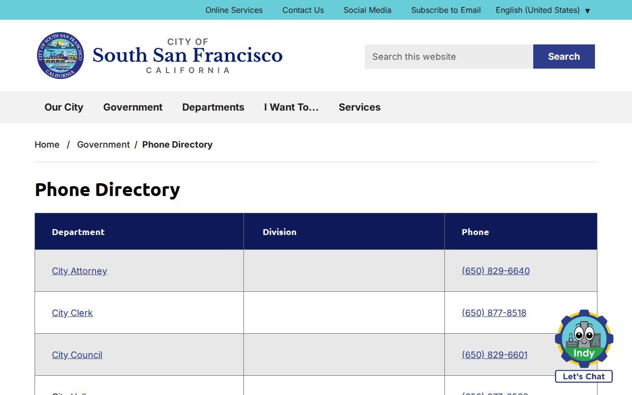 South San Francisco people directories city phone directory